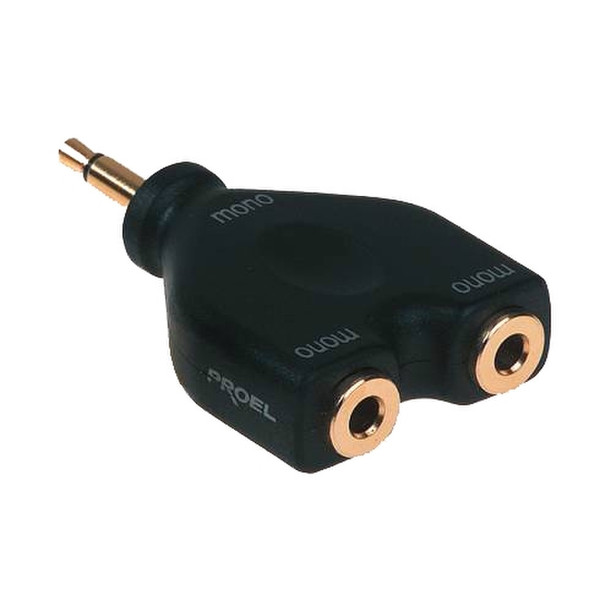 Proel DHPA135 3.5mm 2 x 3.5mm Schwarz Kabelschnittstellen-/adapter