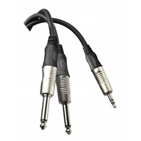Proel DHT545LU3 3m 3.5mm 2 x 6.35mm Schwarz Audio-Kabel