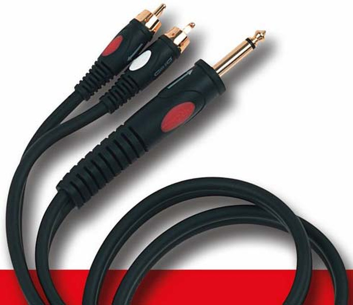 Proel DH525 1.8m 2 x RCA 6.35mm Schwarz Audio-Kabel