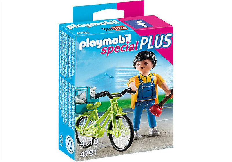 Playmobil SpecialPlus Handyman with Bike 1Stück(e) Baufigur