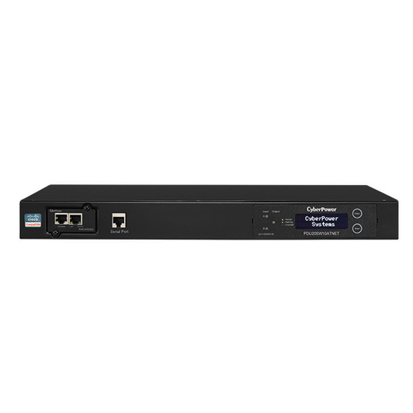 CyberPower PDU20SW10ATNET 10AC outlet(s) 1U Black power distribution unit (PDU)