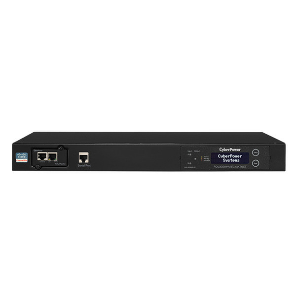 CyberPower PDU20SWHVIEC10ATNET 10AC outlet(s) 1U Black power distribution unit (PDU)