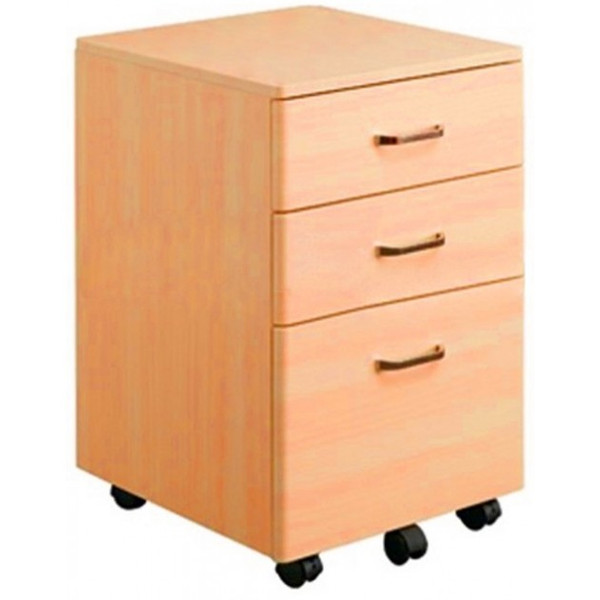 Techly Chest with Three Drawers Desk, Beech ICA-FC 09