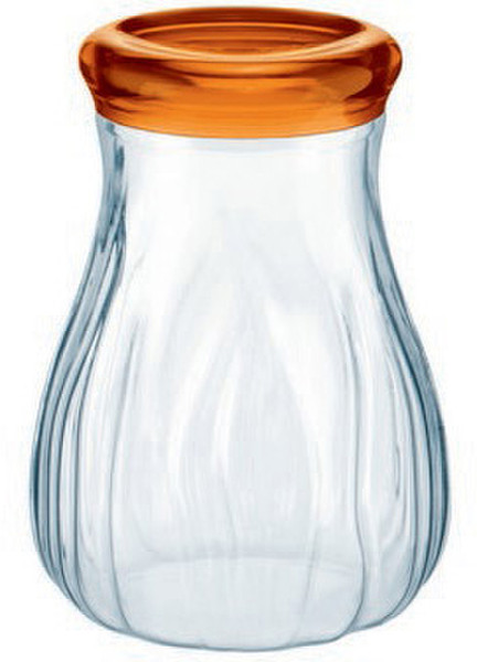 Fratelli Guzzini Aqua Round Plastic Orange,Transparent jar