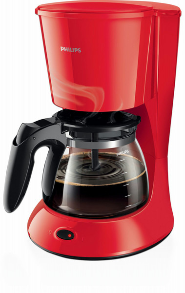 Philips Daily Collection HD7461/40 Отдельностоящий Капельная кофеварка 1.2л 15чашек Черный, Красный кофеварка