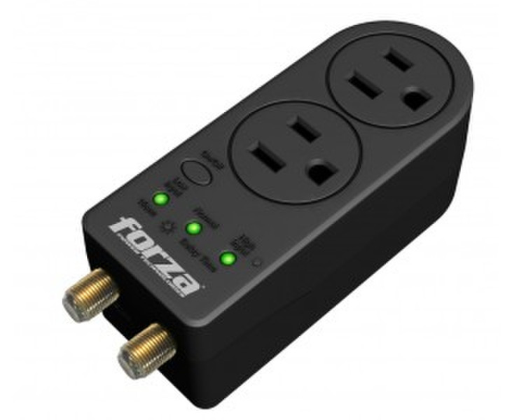 Forza Power Technologies FVP-0200C 2AC outlet(s) 110V Black surge protector