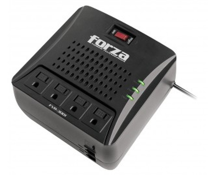 Forza Power Technologies FVR-3001M 4AC outlet(s) 120V Schwarz Spannungsregler