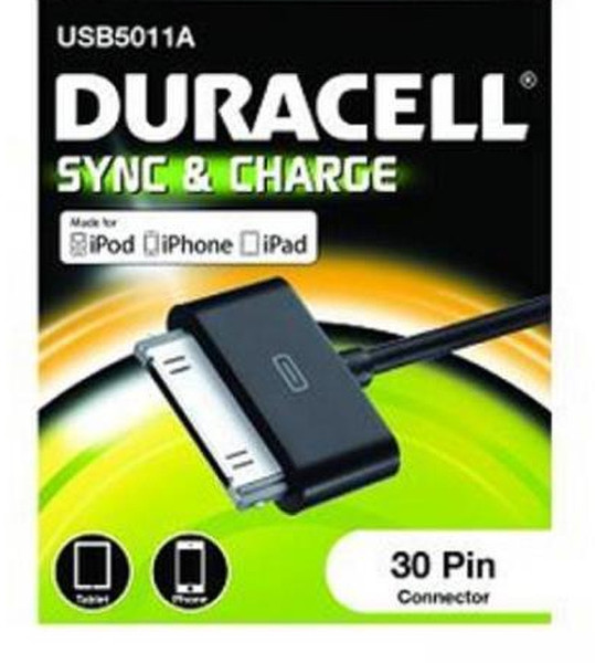 Duracell 30 Pin/USB, 1m