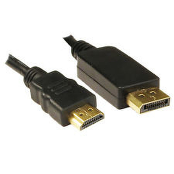 Dark Display Port - HDMI Kablo 1.8m DisplayPort HDMI Black