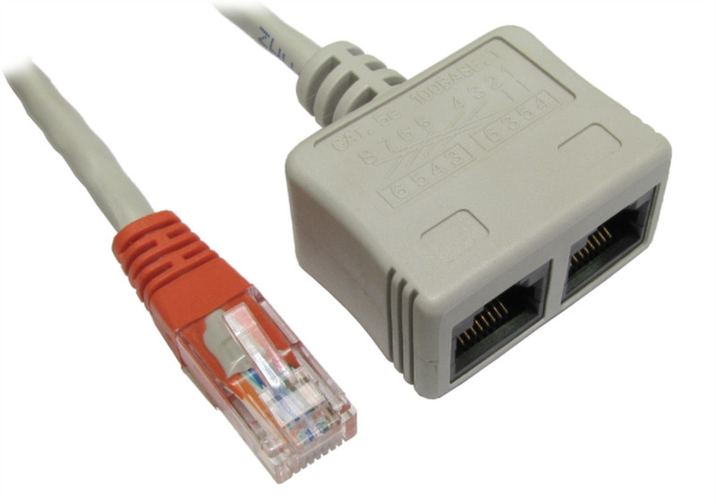 Cables Direct RJ-ECONVV Cable combiner Grey cable splitter/combiner