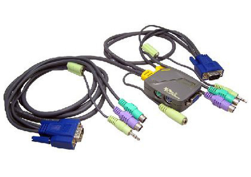 Cables Direct KVM-P2AUD Tastatur/Video/Maus (KVM) Switch