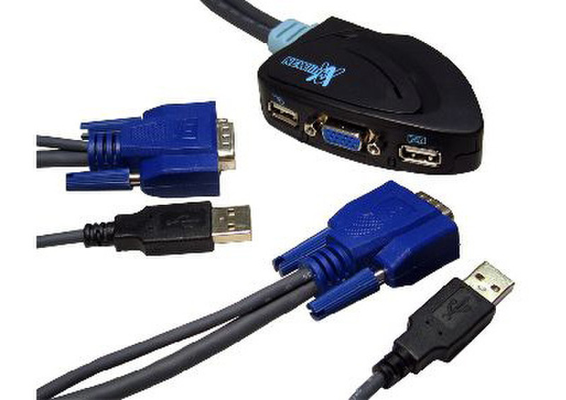 Cables Direct NLKVM-USB2 Tastatur/Video/Maus (KVM)-Kabel