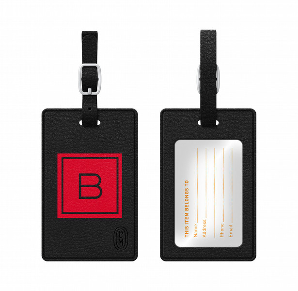 Centon TAGV1BLK-M06F-B Leather 1pc(s) badge/badge holder