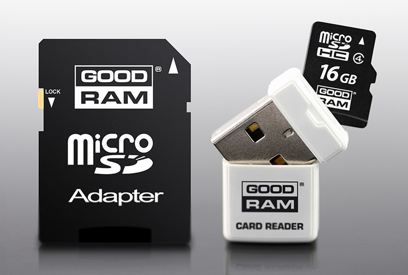 Goodram 3 in 1 microSDHC class 10 UHS 1 16GB 16GB MicroSDHC UHS Class 10 Speicherkarte