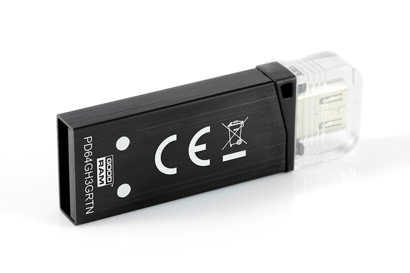Goodram Twin 64 GB USB 3.0 64GB USB 3.0/Micro-USB Schwarz USB-Stick