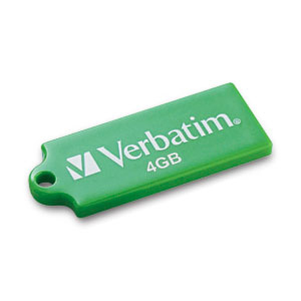 Verbatim TUFF-'N'-TINY™ 4GB USB Drive - Green 4ГБ USB 2.0 Тип -A Зеленый USB флеш накопитель