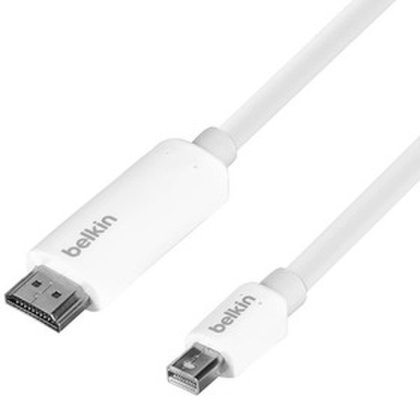 Belkin F2CD075YW2M-APL 2m Mini DisplayPort HDMI Weiß Videokabel-Adapter