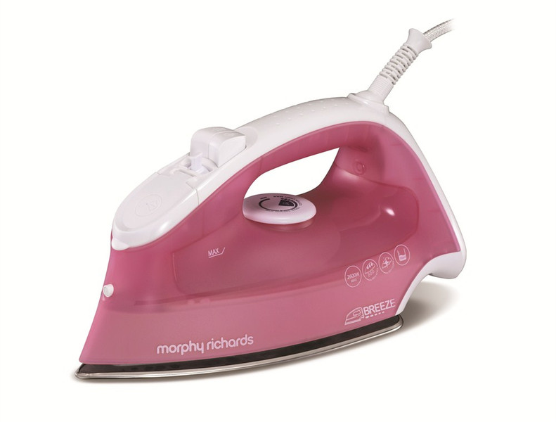 Morphy Richards 300250 Dry & Steam iron Stainless Steel soleplate 2600W Pink,White iron