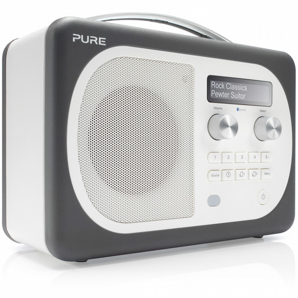 Pure Evoke D4 Mio Портативный Цифровой Олово со свинцом, Белый радиоприемник