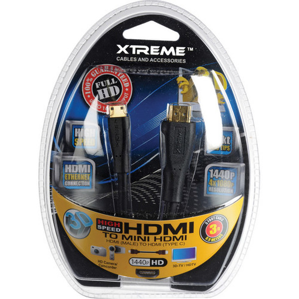 Xtreme Mini HDMI/HDMI, 3ft