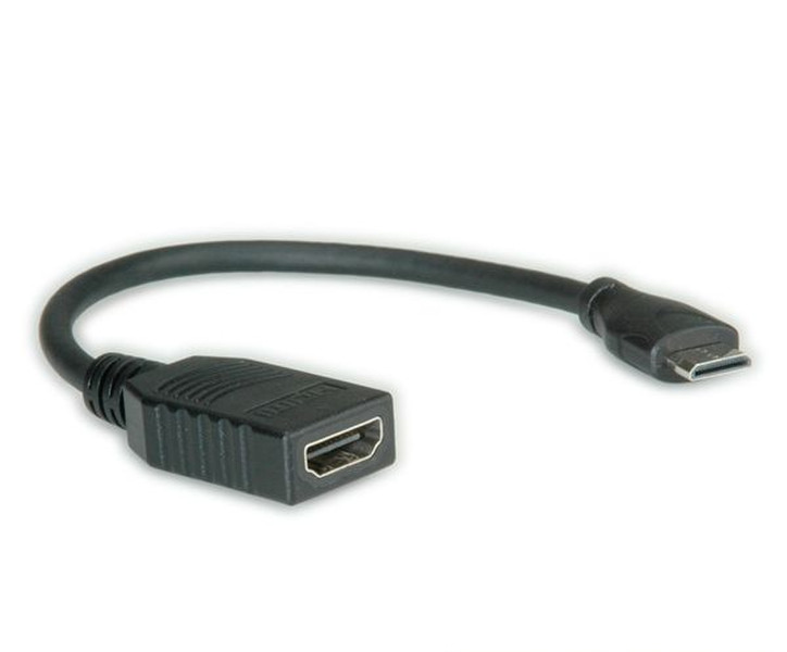 Value HDMI High Speed Cable + Ethernet, A - C, F/M 0.15 m
