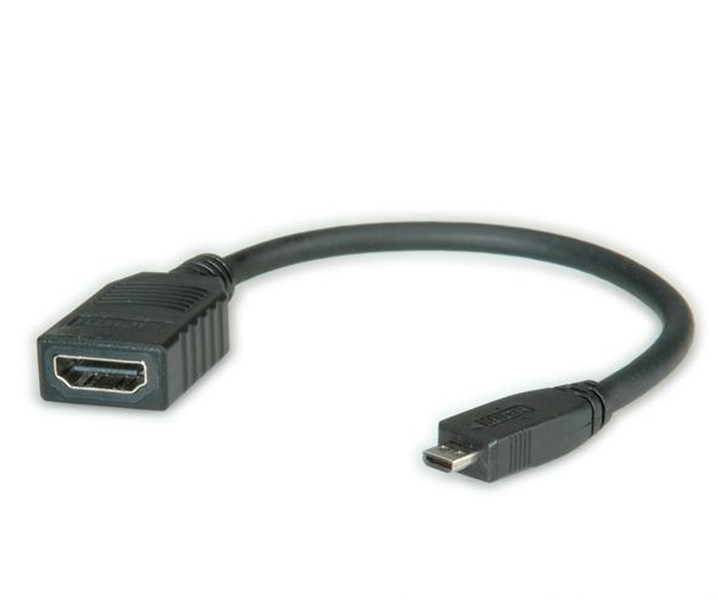 Value HDMI High Speed Cable + Ethernet, A - D, F/M 0.15m