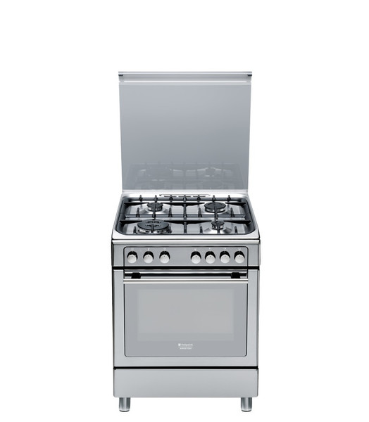 Hotpoint CX65S7D2 IT Freistehend Gas hob A Silber