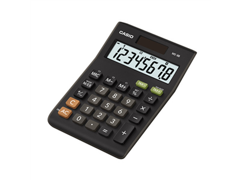 Casio MS-8B Настольный Basic calculator Черный калькулятор