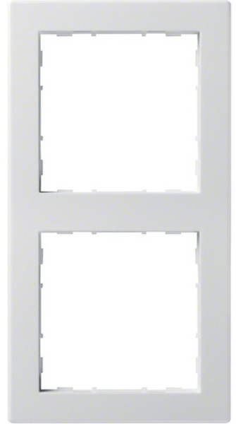 Hager WYR120 White switch plate/outlet cover