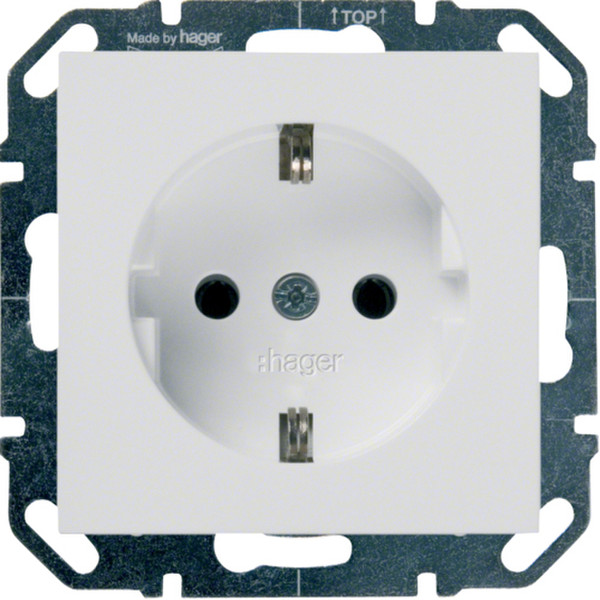 Hager WYS200 Schuko White socket-outlet