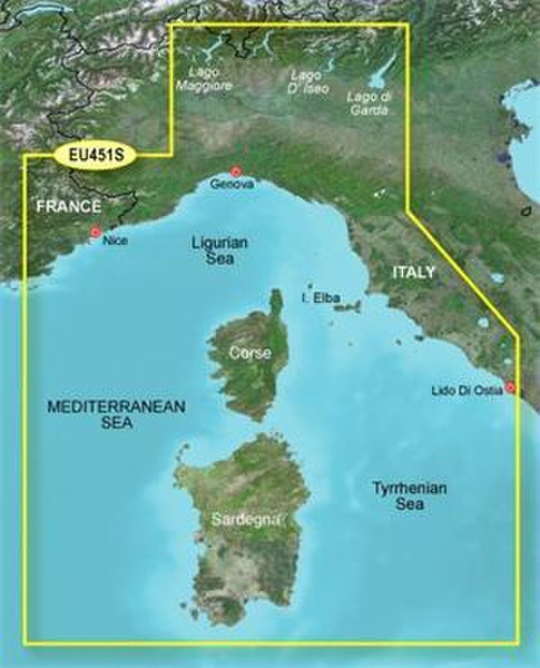 Garmin Ligurian Sea, Corsica and Sardinia