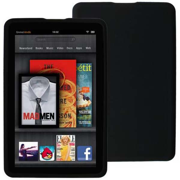 Skque AMZ-KIN-FI-SILI-BLK Cover case Schwarz Tablet-Schutzhülle