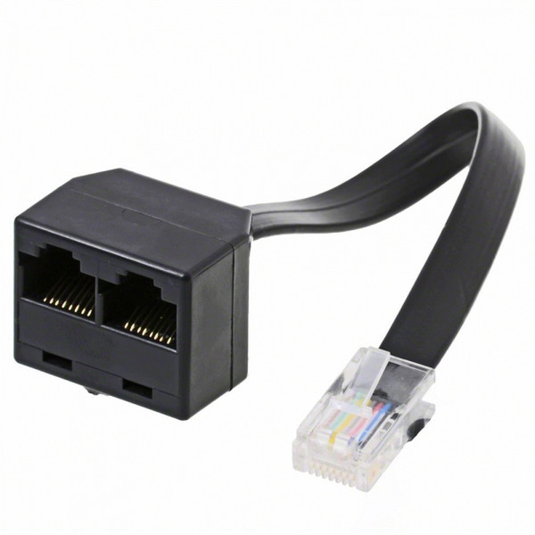 Helos 014871 8P8C 2 x 8P8C Schwarz Kabelschnittstellen-/adapter