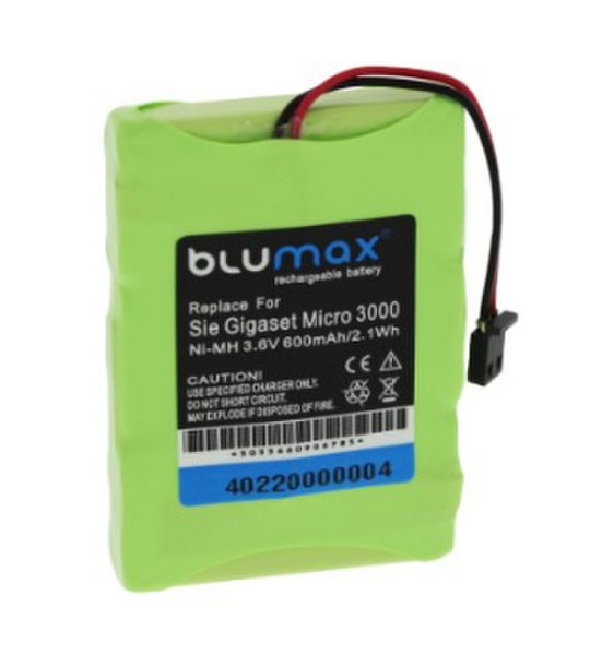 Blumax 40220 Nickel Metall-Hydrid 600mAh 3.6V Wiederaufladbare Batterie