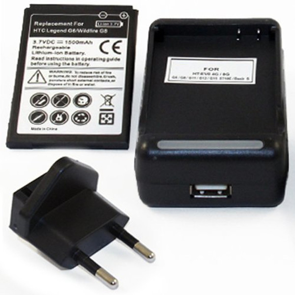 Generic COMBO005758-AMAZONEU Indoor battery charger Черный зарядное устройство
