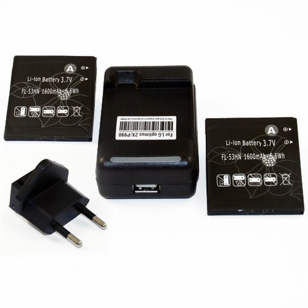 Generic COMBO005800-AMAZONEU Indoor battery charger Черный зарядное устройство