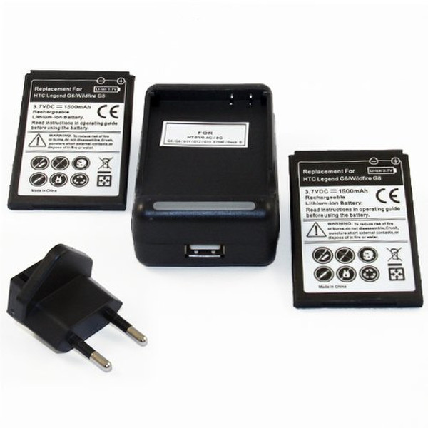 Generic COMBO005788-AMAZONEU Indoor battery charger Schwarz Ladegerät