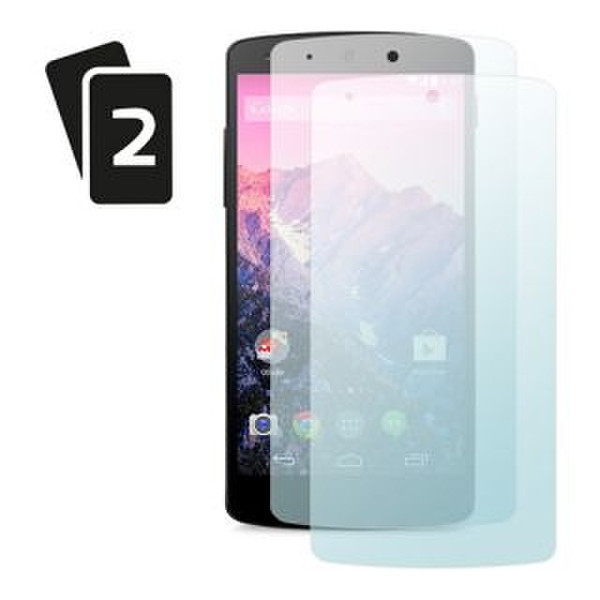 Unotec 40.0180.00.02 klar Nexus 5 2Stück(e) Bildschirmschutzfolie