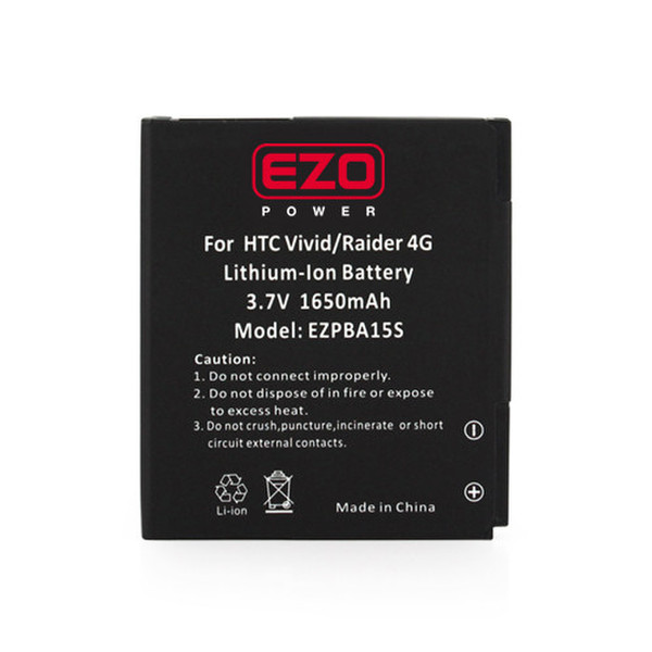 EZOPower EZPBA15S Lithium-Ion 1650mAh 3.7V rechargeable battery