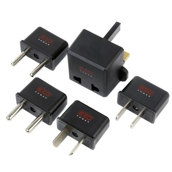 EZOPower 885157780254 Typ C (Euro-Stecker) Typ G (VK) Schwarz Netzstecker-Adapter