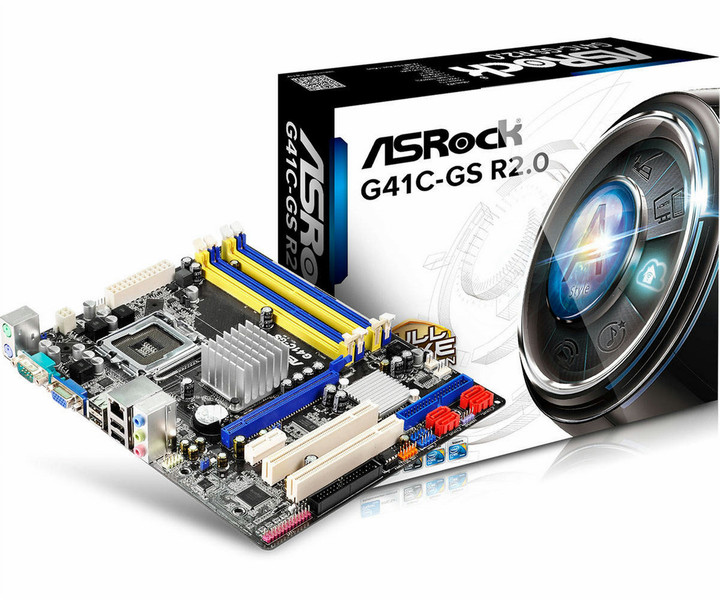 Asrock G41C-GS R2.0 Intel G41 Socket T (LGA 775) Микро ATX материнская плата