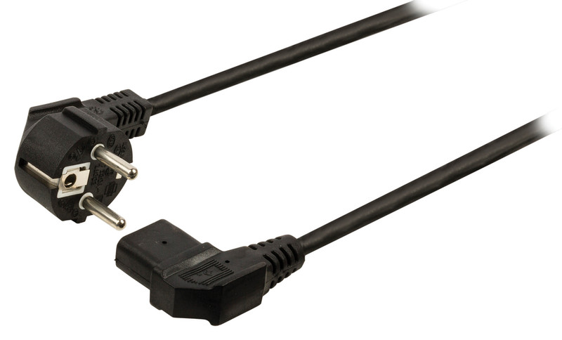 Valueline VLEP10020B20 2m Power plug type F C13 coupler Black power cable