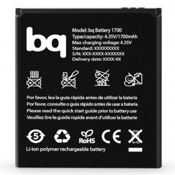 bq E000423 Lithium-Ion 1700mAh 4.35V rechargeable battery