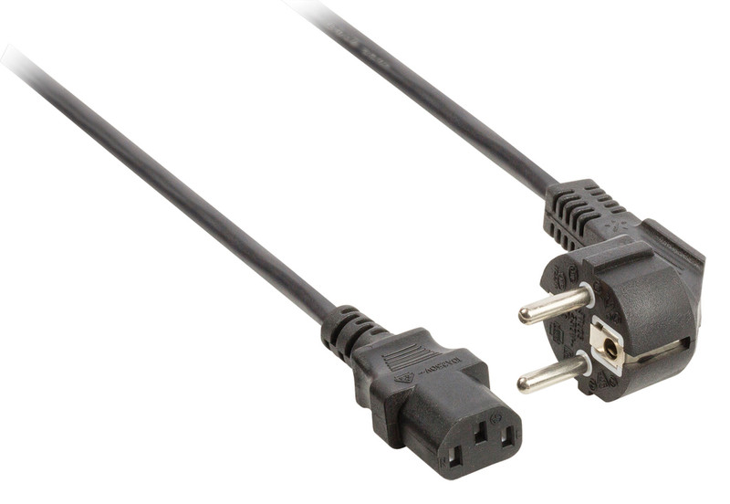 Valueline VLEP10000B20 2m Power plug type F C13 coupler Black power cable