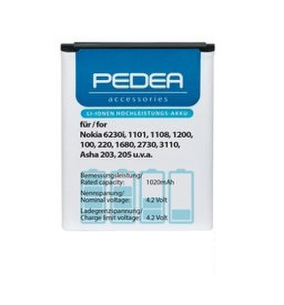 PEDEA 10710002 Lithium-Ion 1020mAh 4.2V rechargeable battery