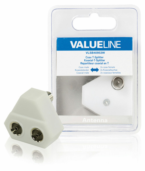 Valueline VLSB40953W Cable splitter White cable splitter/combiner