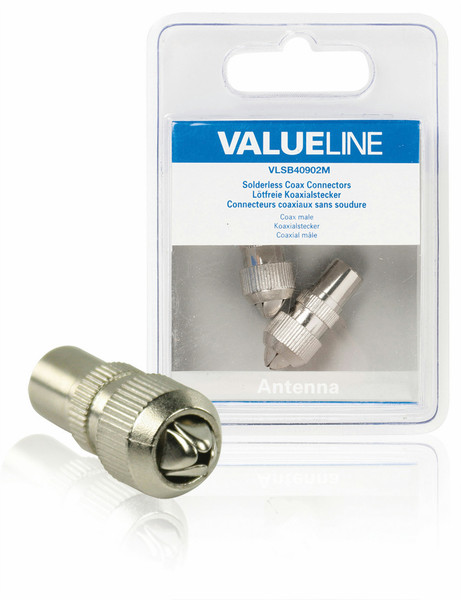 Valueline VLSB40902M 2Stück(e) Koaxialstecker