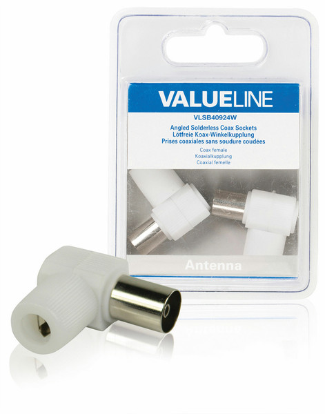 Valueline VLSB40924W 2pc(s) coaxial connector