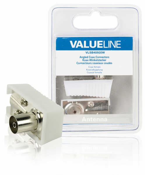 Valueline VLSB40920W 2Stück(e) Koaxialstecker