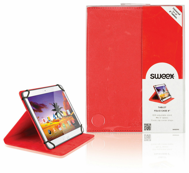 Sweex SA322V2 8Zoll Blatt Rot Tablet-Schutzhülle